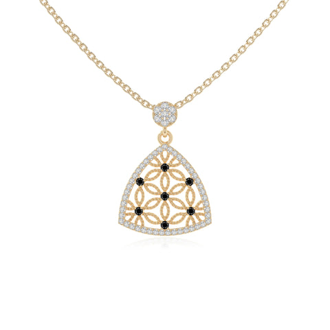 natural black-onyx infinity love knot necklaces in yellow gold vermeil 