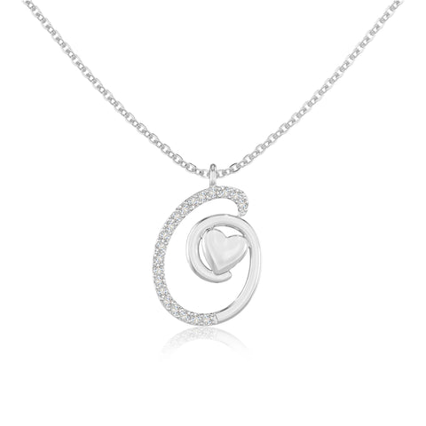 moissanite Initials necklaces in sterling silver 