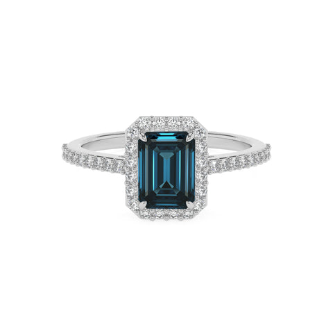 natural london blue topaz london blue topaz half eterity halo solitaire engagement ring