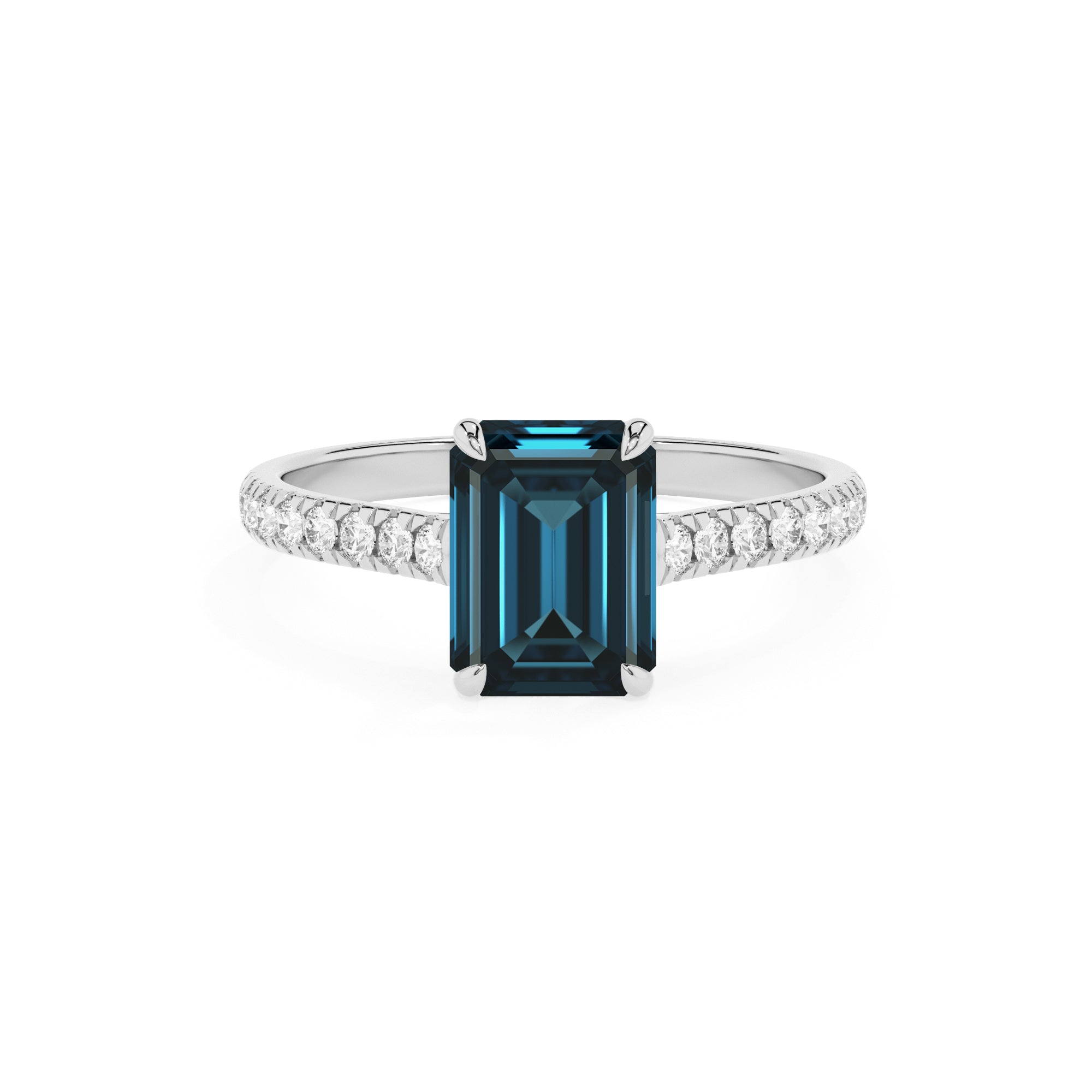 natural london blue topaz london blue topaz half eterity solitaire engagement ring