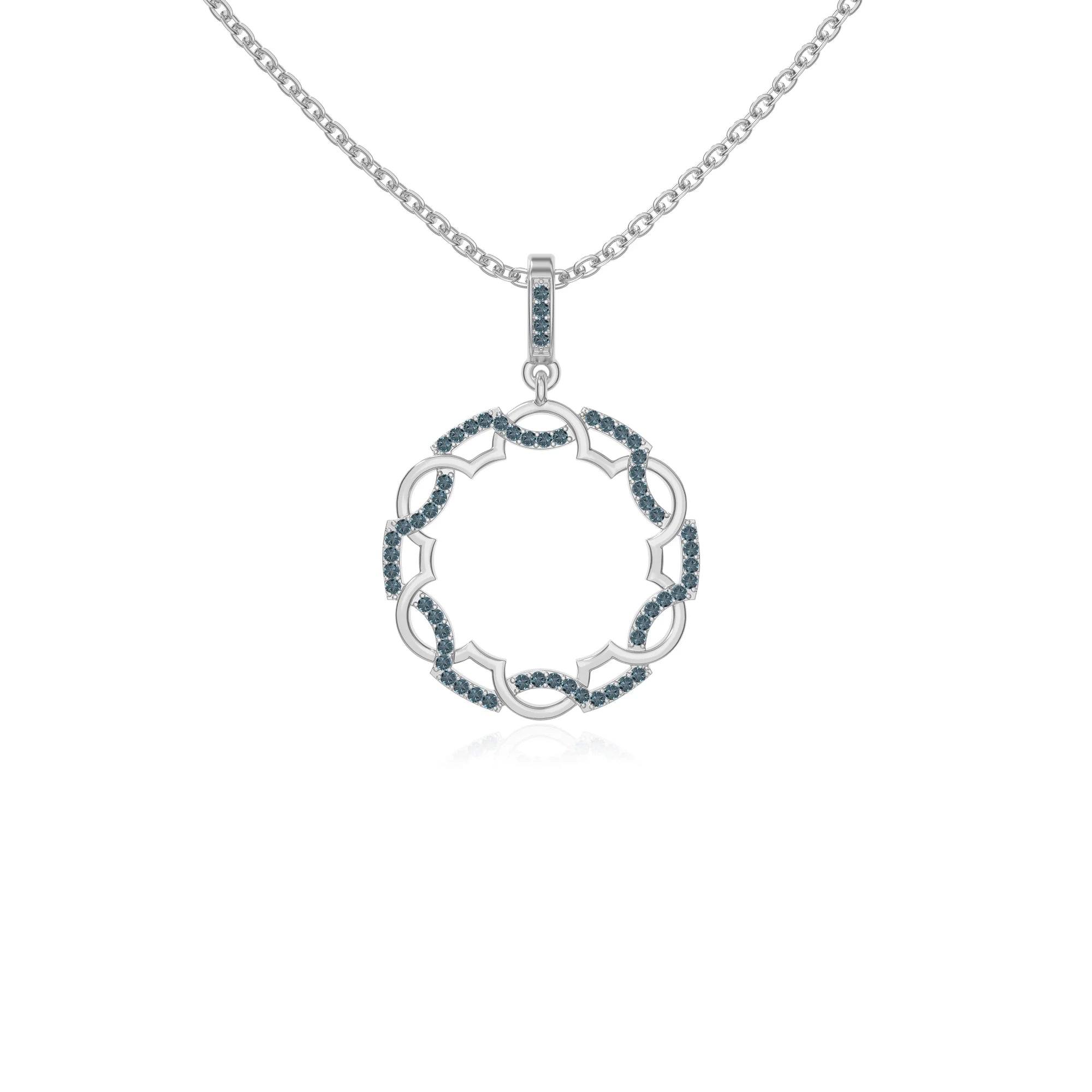 natural london-blue-topaz infinity love knot necklaces in sterling silver 