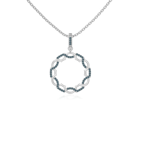 natural london-blue-topaz infinity love knot necklaces in sterling silver 