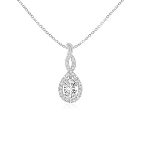 moissanite infinity necklaces in sterling silver 