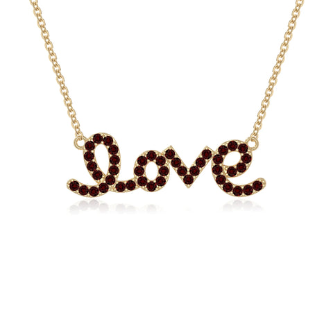 natural garnet infinity love knot necklaces in yellow gold vermeil 