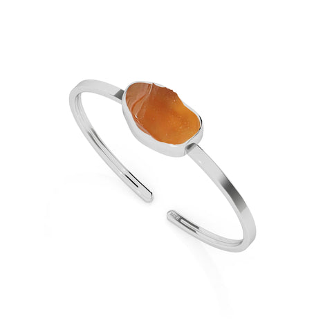 natural carnelian rough shape twister bracelet