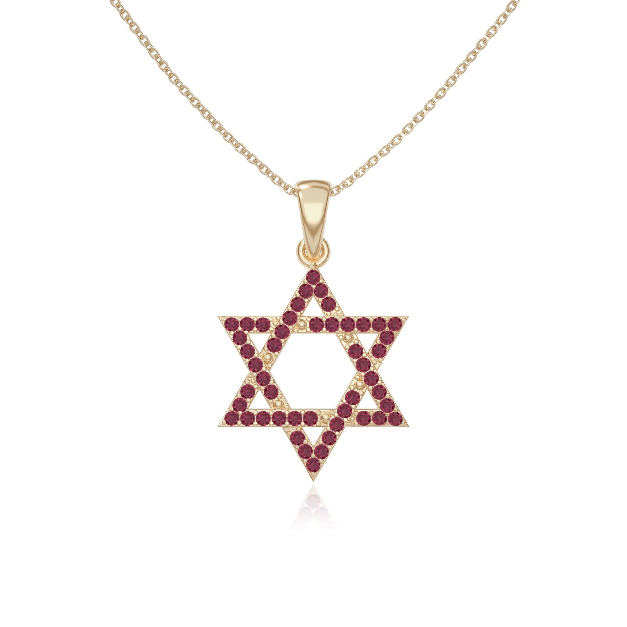 natural ruby infinity love knot necklaces in yellow gold vermeil 