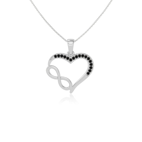 natural black-onyx infinity necklaces in sterling silver 