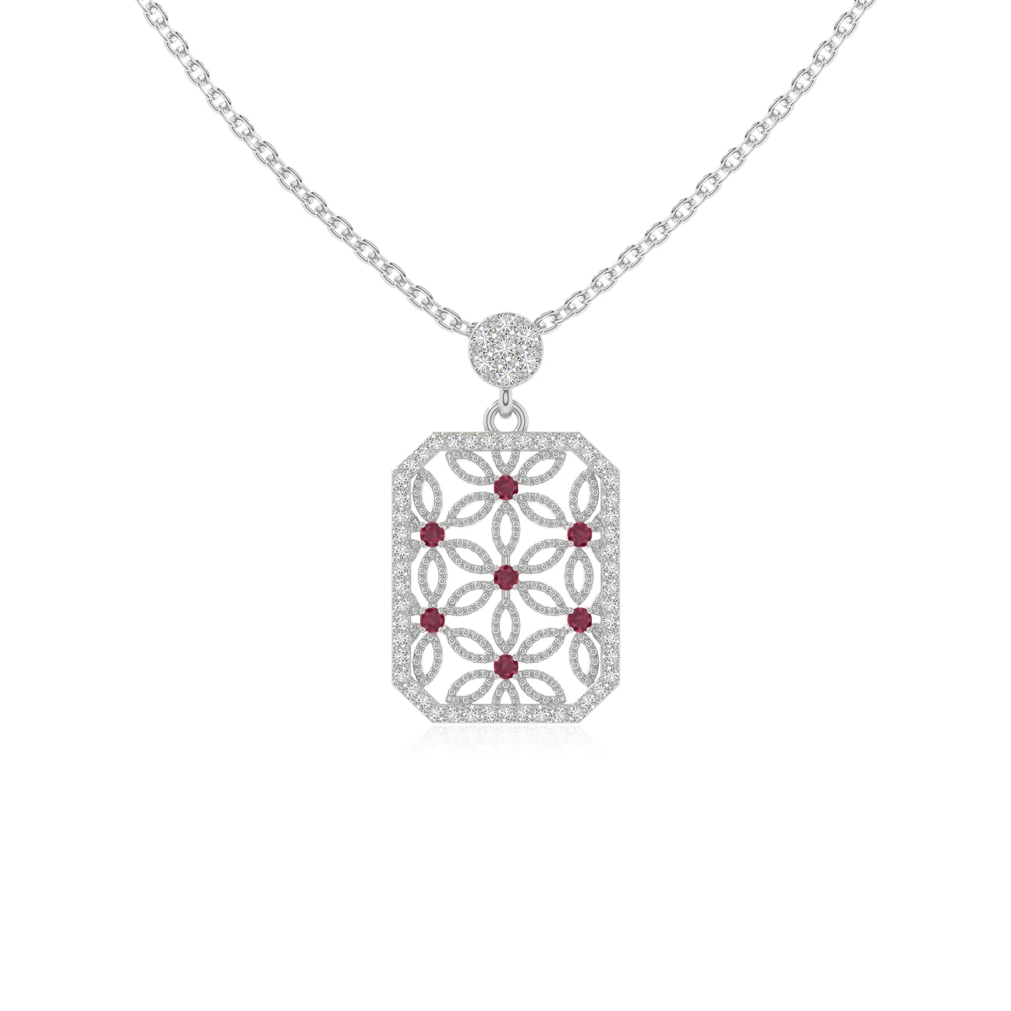 natural ruby infinity love knot necklaces in sterling silver 