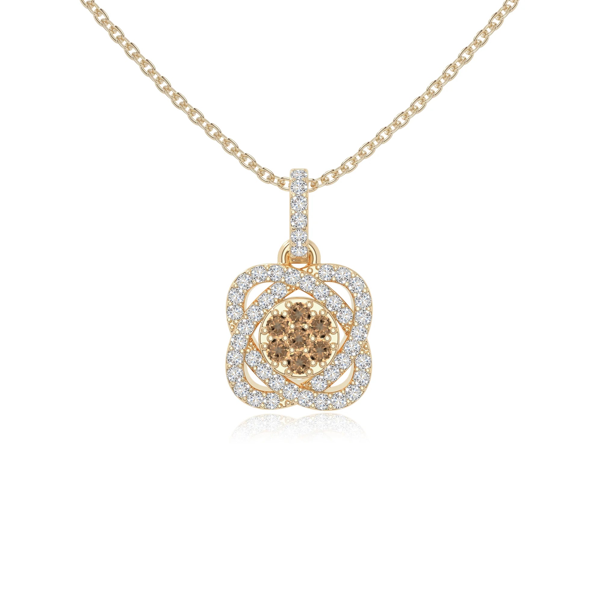 natural citrine inner power necklaces in yellow gold vermeil 