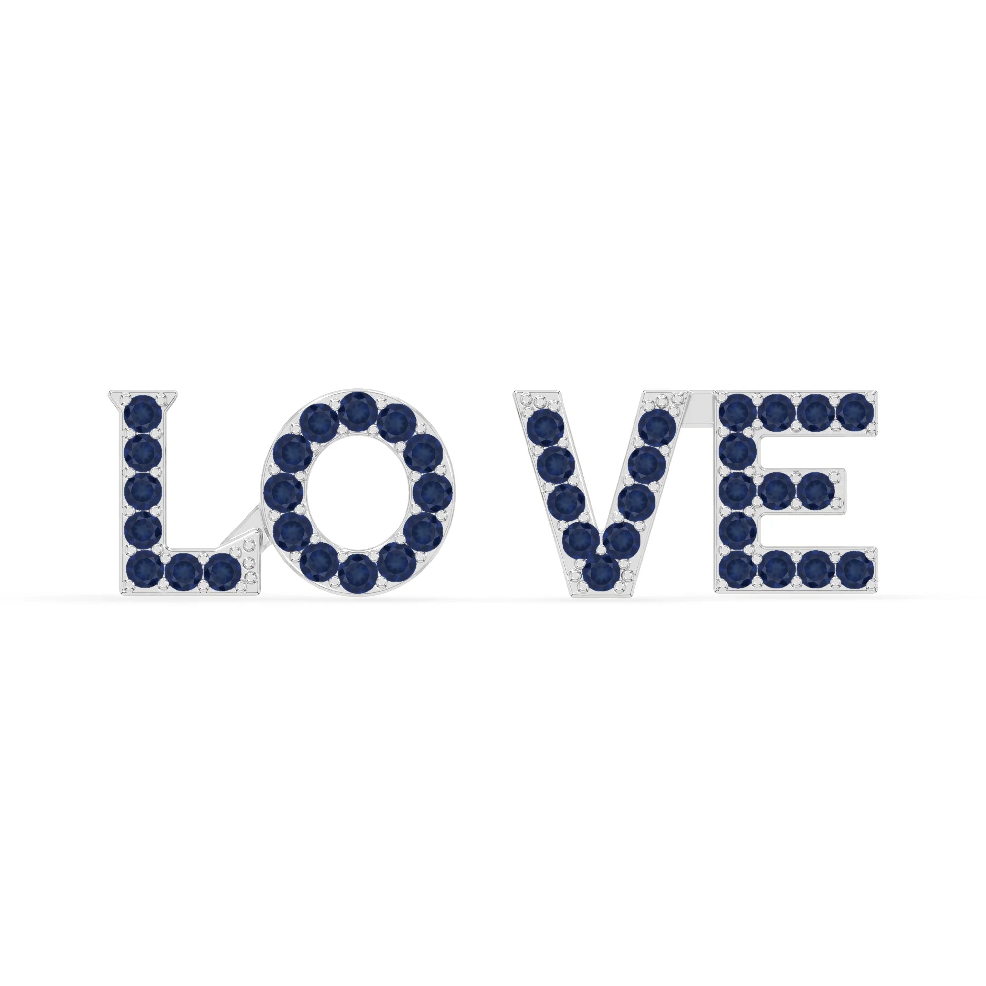 natural blue-sapphire love stud earrings in sterling silver 