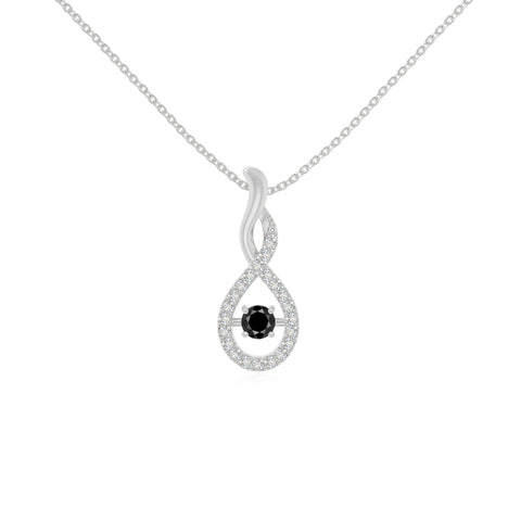 natural black-onyx infinity necklaces in sterling silver 
