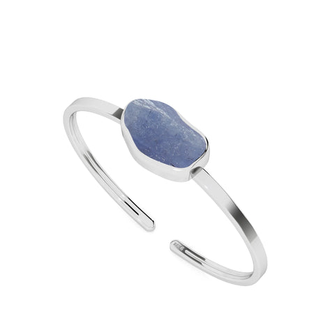 natural tanzanite rough shape twister bracelet