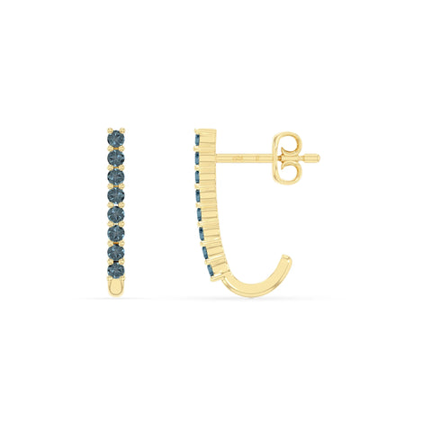 natural london-blue-topaz hoop earrings in yellow gold vermeil 
