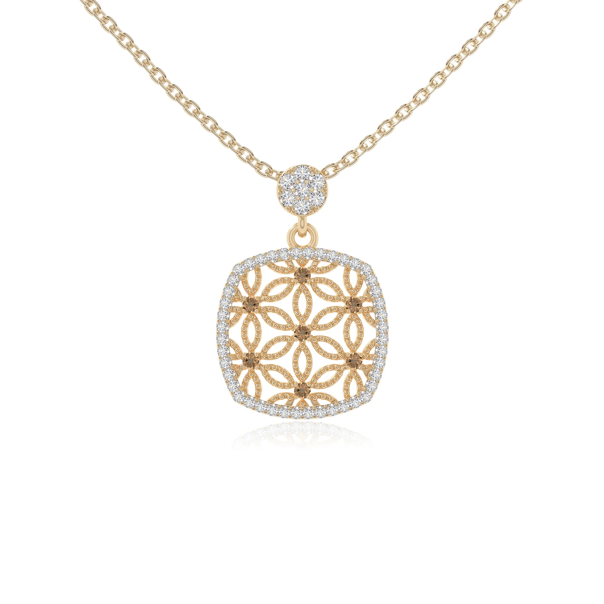 natural citrine infinity love knot necklaces in yellow gold vermeil 