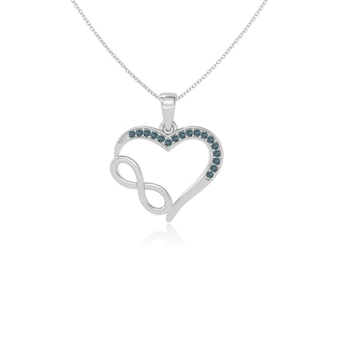 natural london-blue-topaz infinity necklaces in sterling silver 