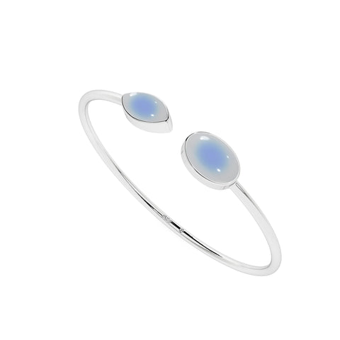 natural rainbow-moonstone oval-marquise shape twister bracelet