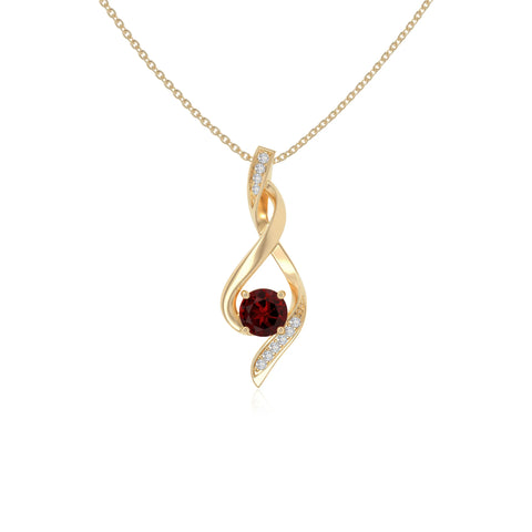 natural garnet infinity necklaces in yellow gold vermeil 