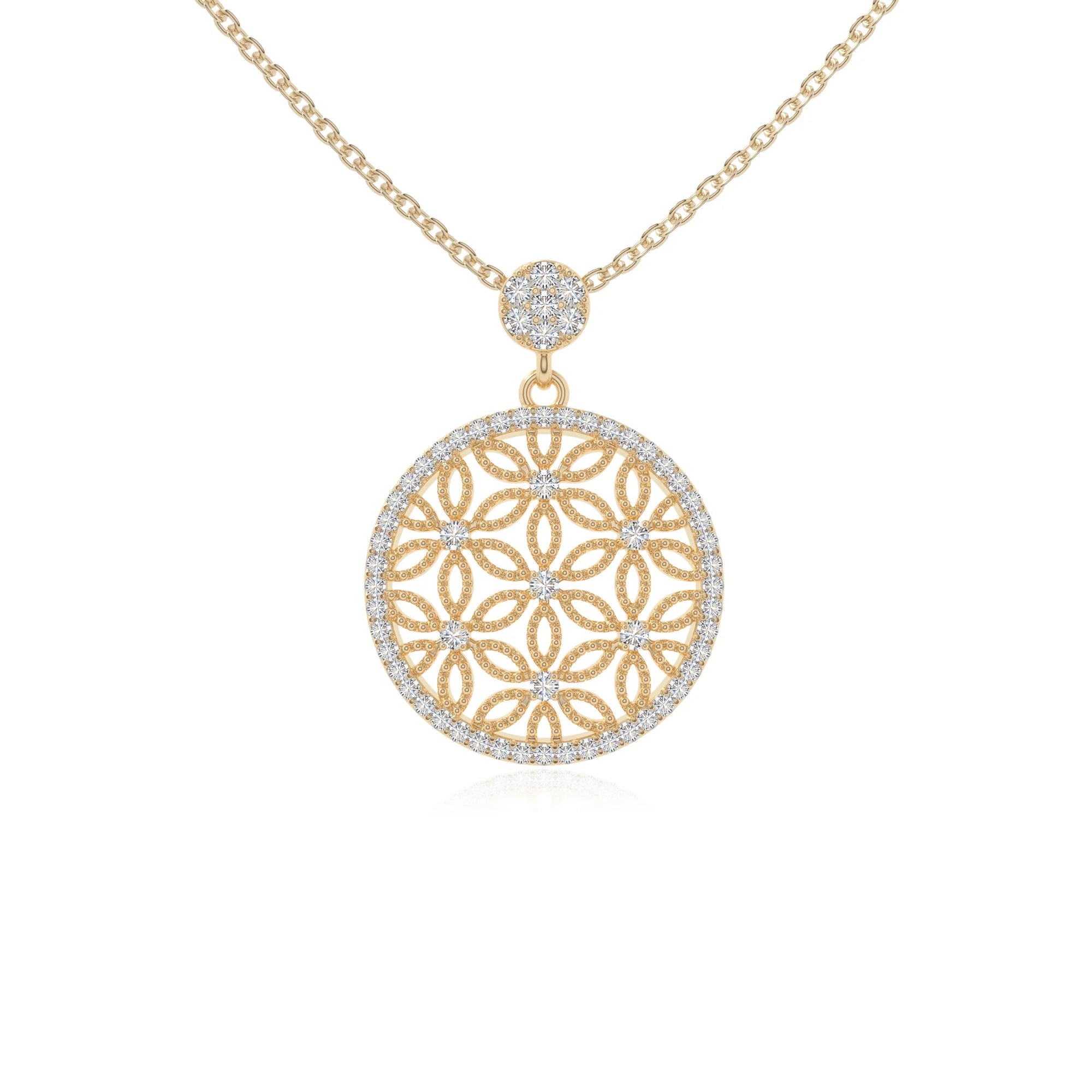 moissanite infinity love knot necklaces in yellow gold vermeil 
