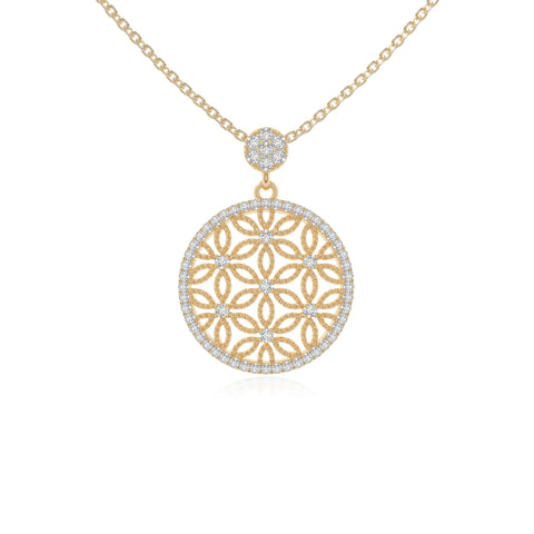 moissanite infinity love knot necklaces in yellow gold vermeil 