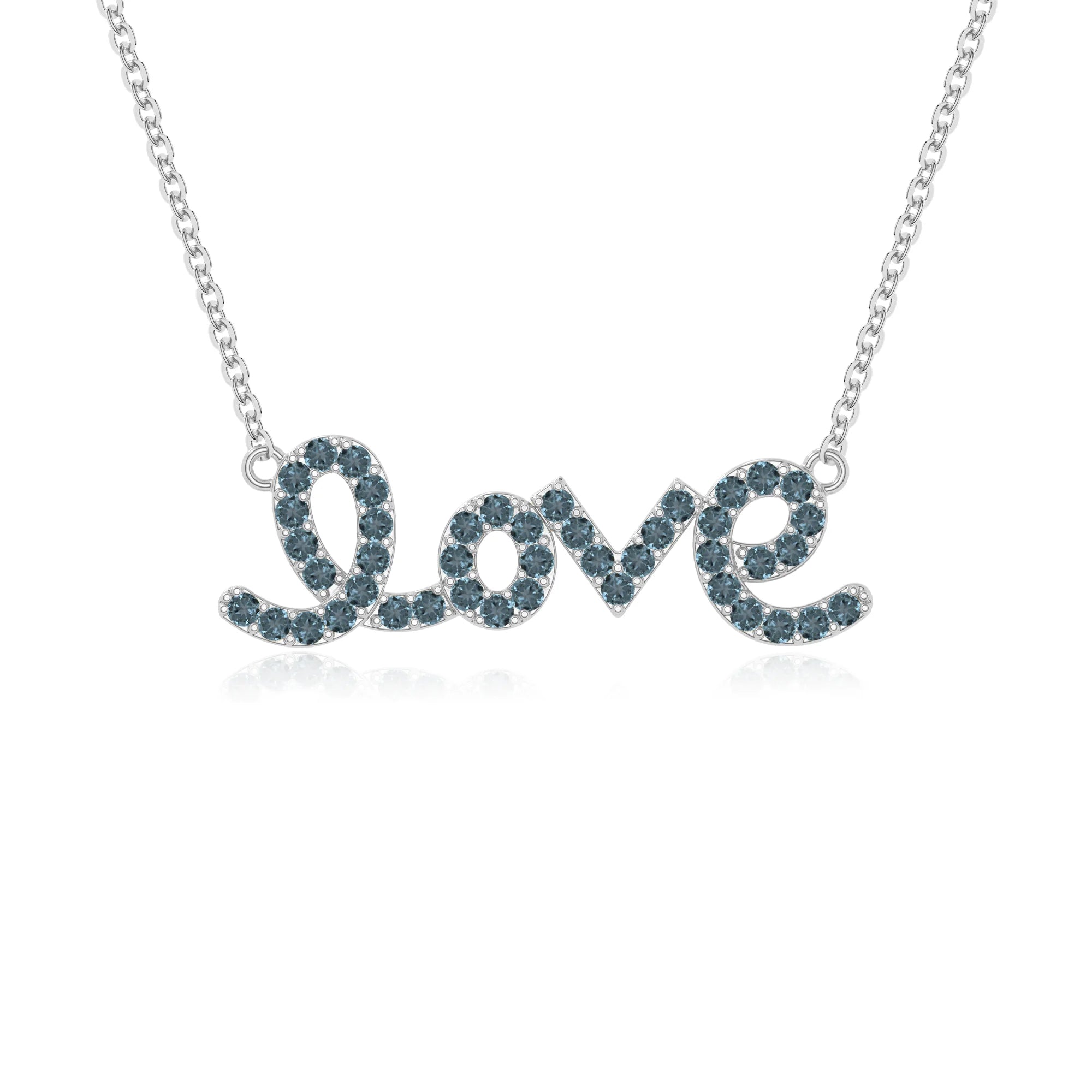 natural london-blue-topaz infinity love knot necklaces in sterling silver 