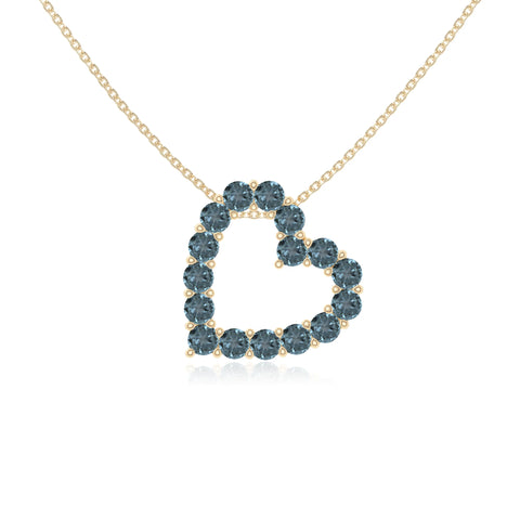 natural london-blue-topaz heart necklaces in yellow gold vermeil 