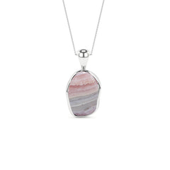 Natural Rhodochrosite Rough Shape Pendant Necklace