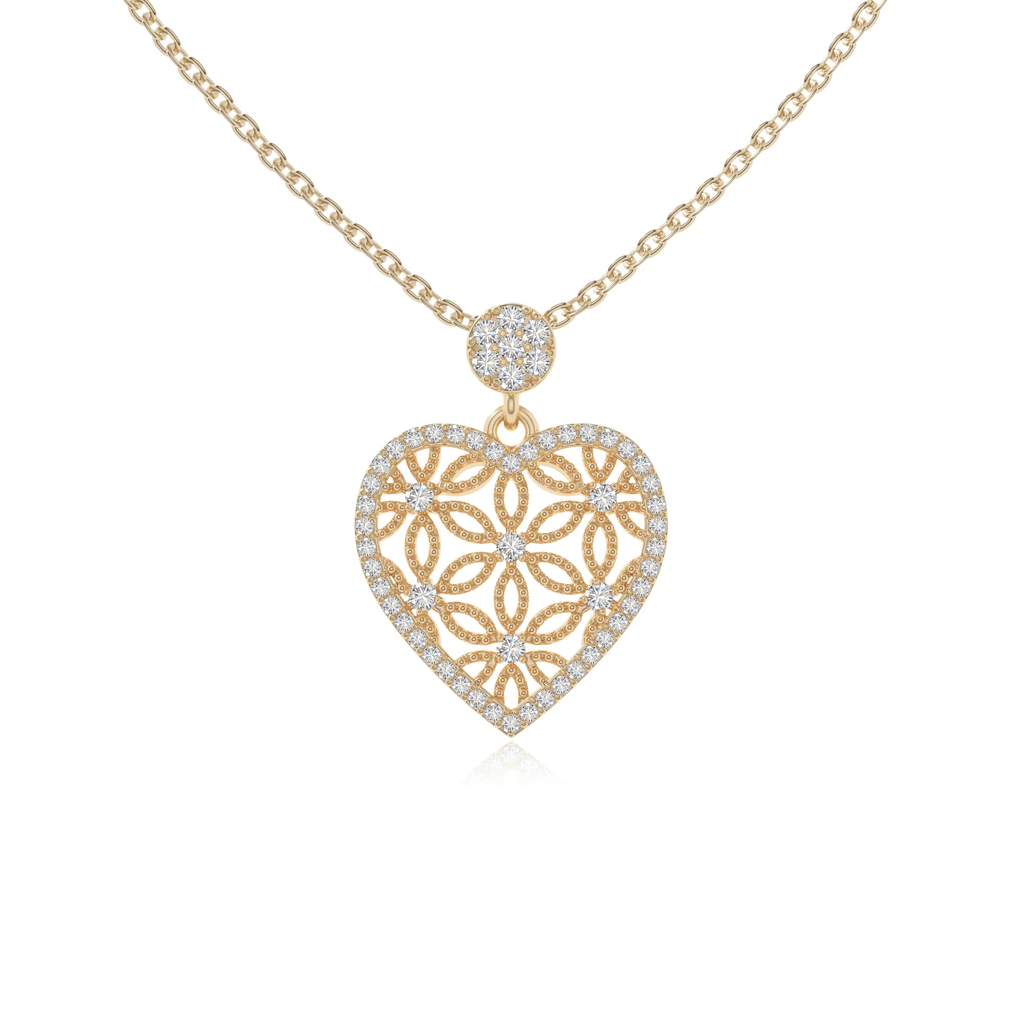 moissanite infinity love knot necklaces in yellow gold vermeil 