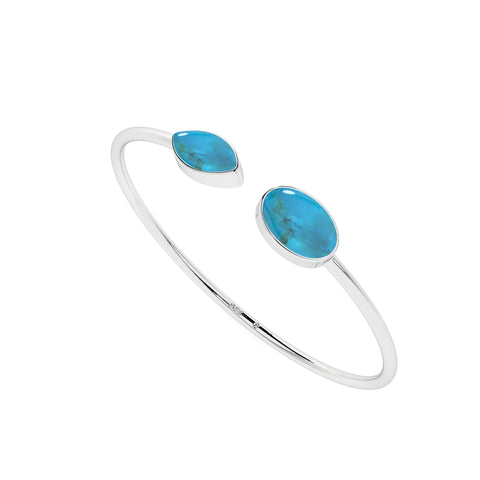 natural peruvian-opal oval-marquise shape twister bracelet