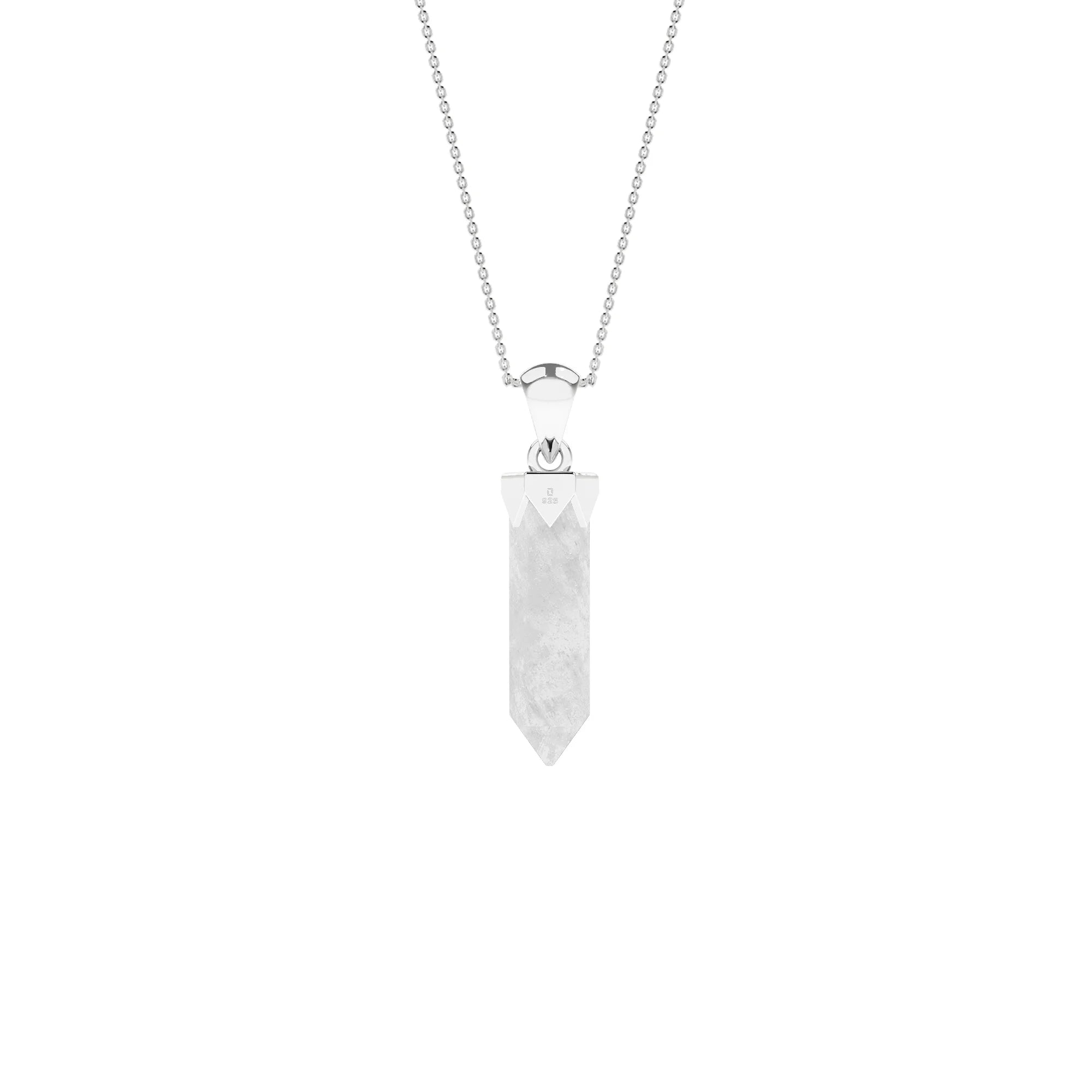 natural crystal-quartz hexagon shape pendant necklace