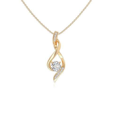 moissanite infinity necklaces in yellow gold vermeil 