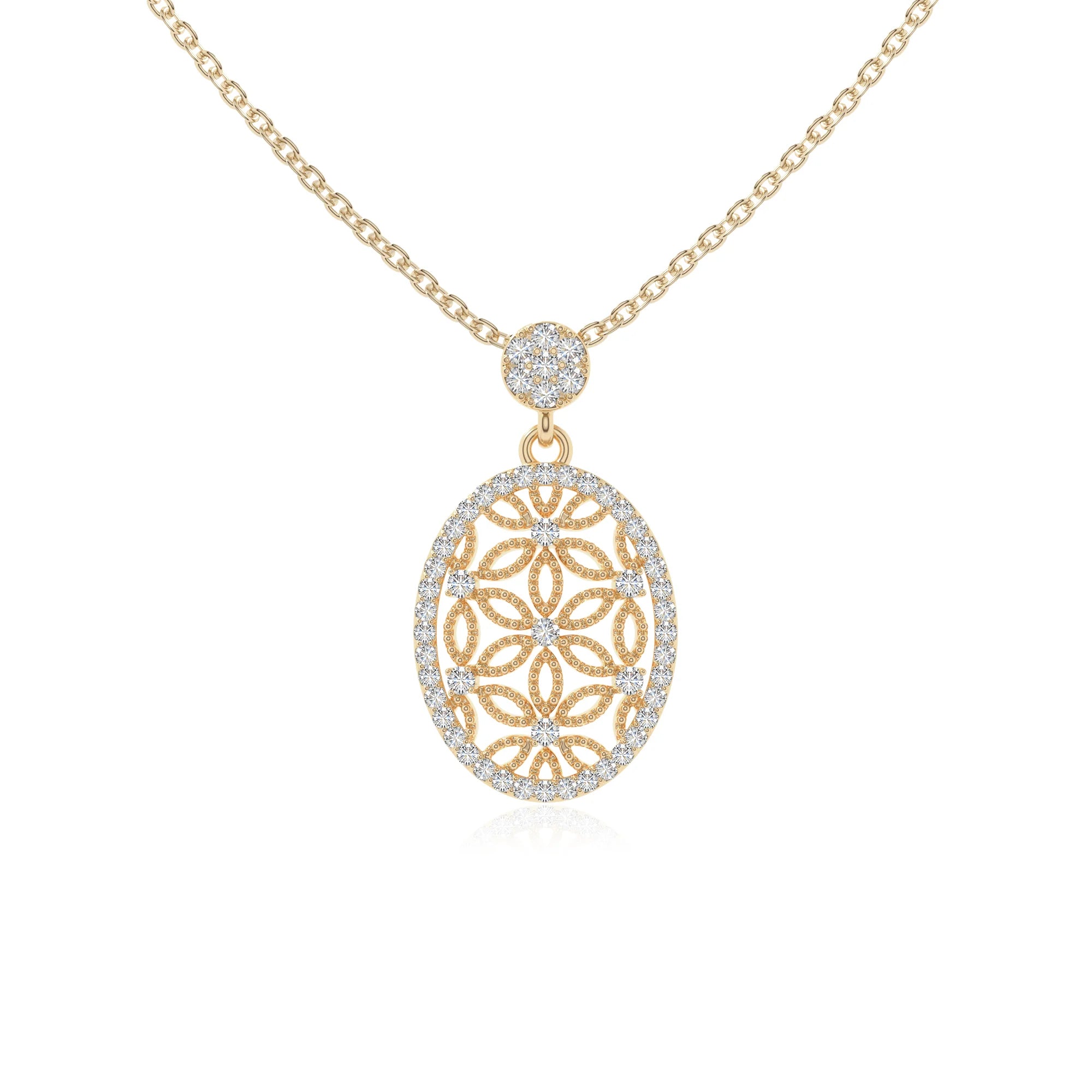 moissanite infinity love knot necklaces in yellow gold vermeil 