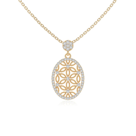moissanite infinity love knot necklaces in yellow gold vermeil 