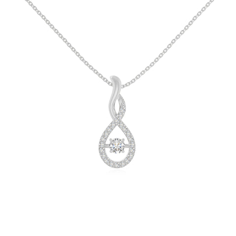 moissanite infinity necklaces in sterling silver 