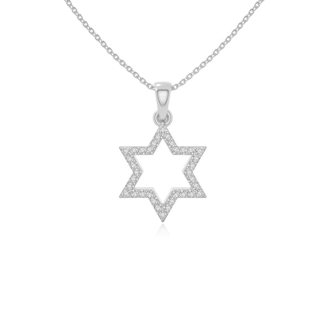moissanite star of david necklaces in sterling silver 