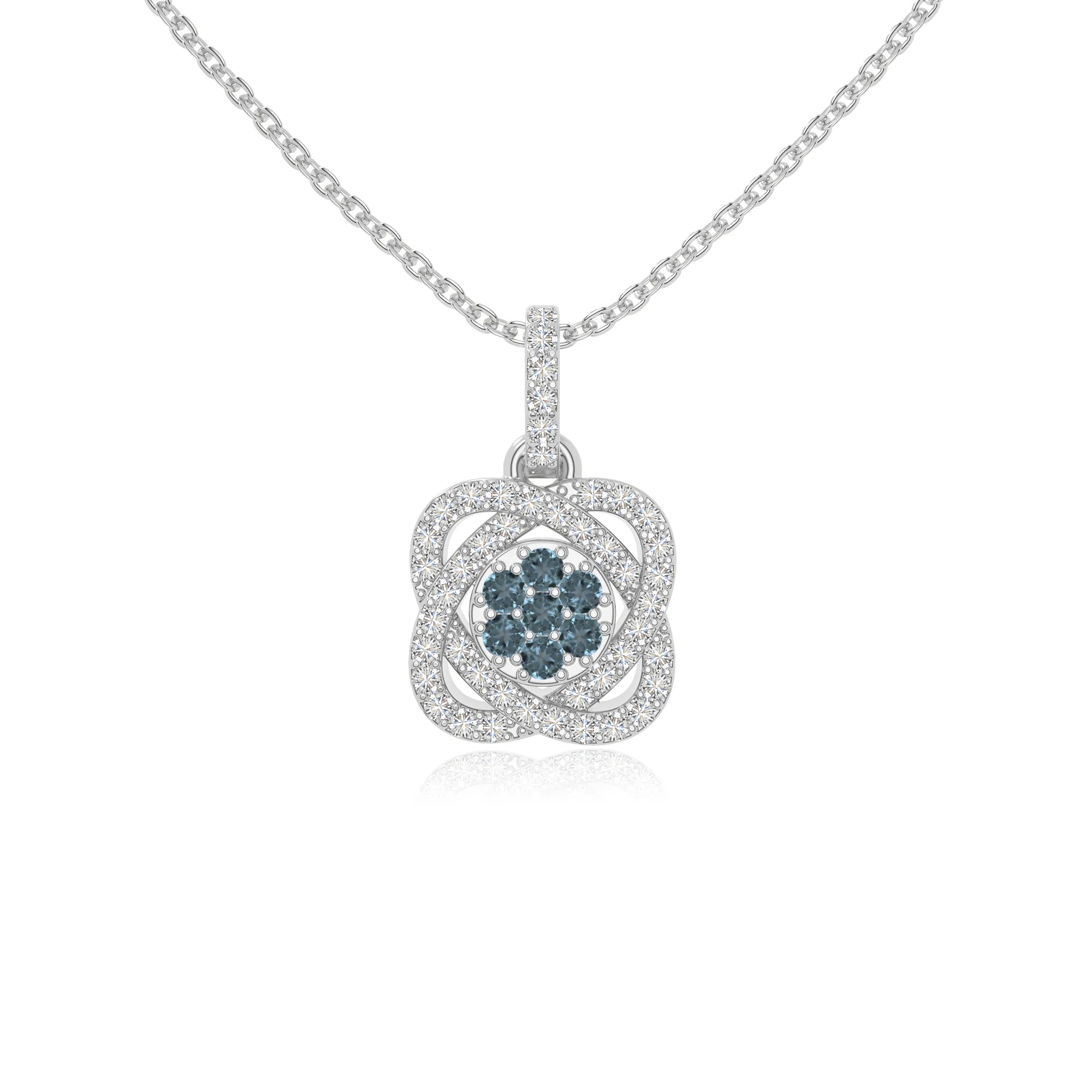 natural london-blue-topaz inner power necklaces in sterling silver 