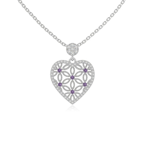 natural amethyst infinity love knot necklaces in sterling silver 