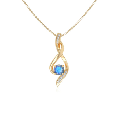 natural labradorite infinity necklaces in yellow gold vermeil 