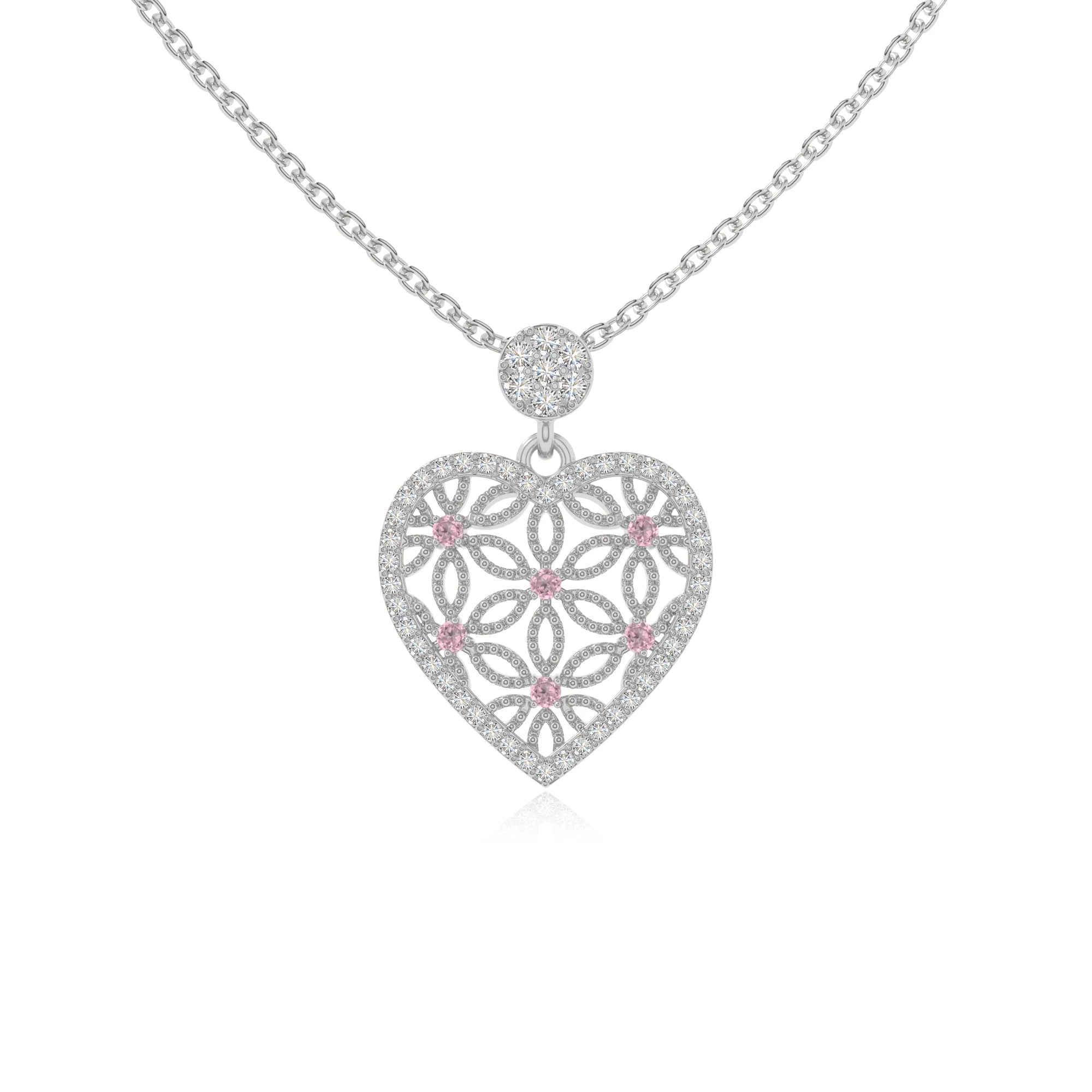 natural pink-tourmaline infinity love knot necklaces in sterling silver 