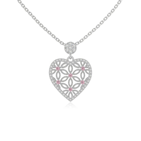 natural pink-tourmaline infinity love knot necklaces in sterling silver 