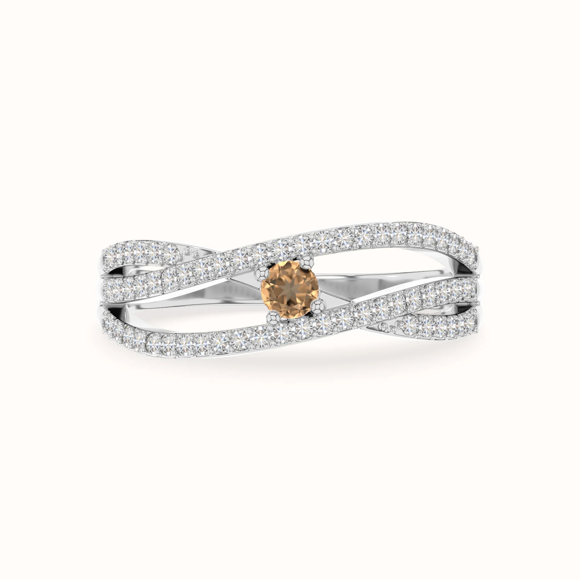 natural citrine promise rings in sterling silver 
