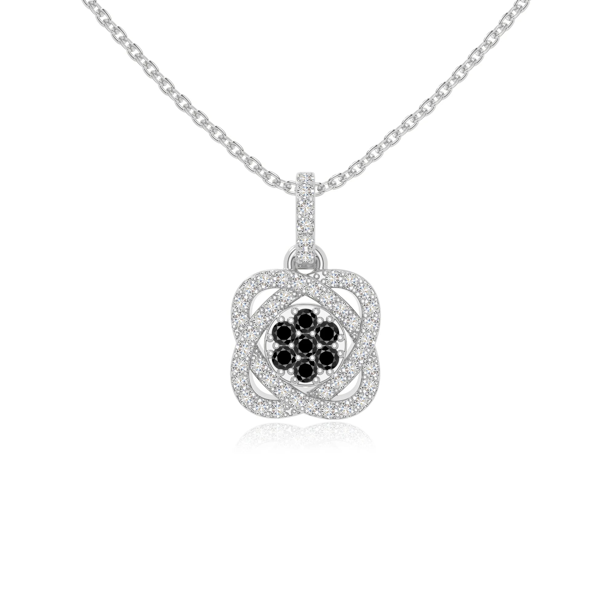 natural black-onyx inner power necklaces in sterling silver 