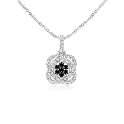 natural black-onyx inner power necklaces in sterling silver 