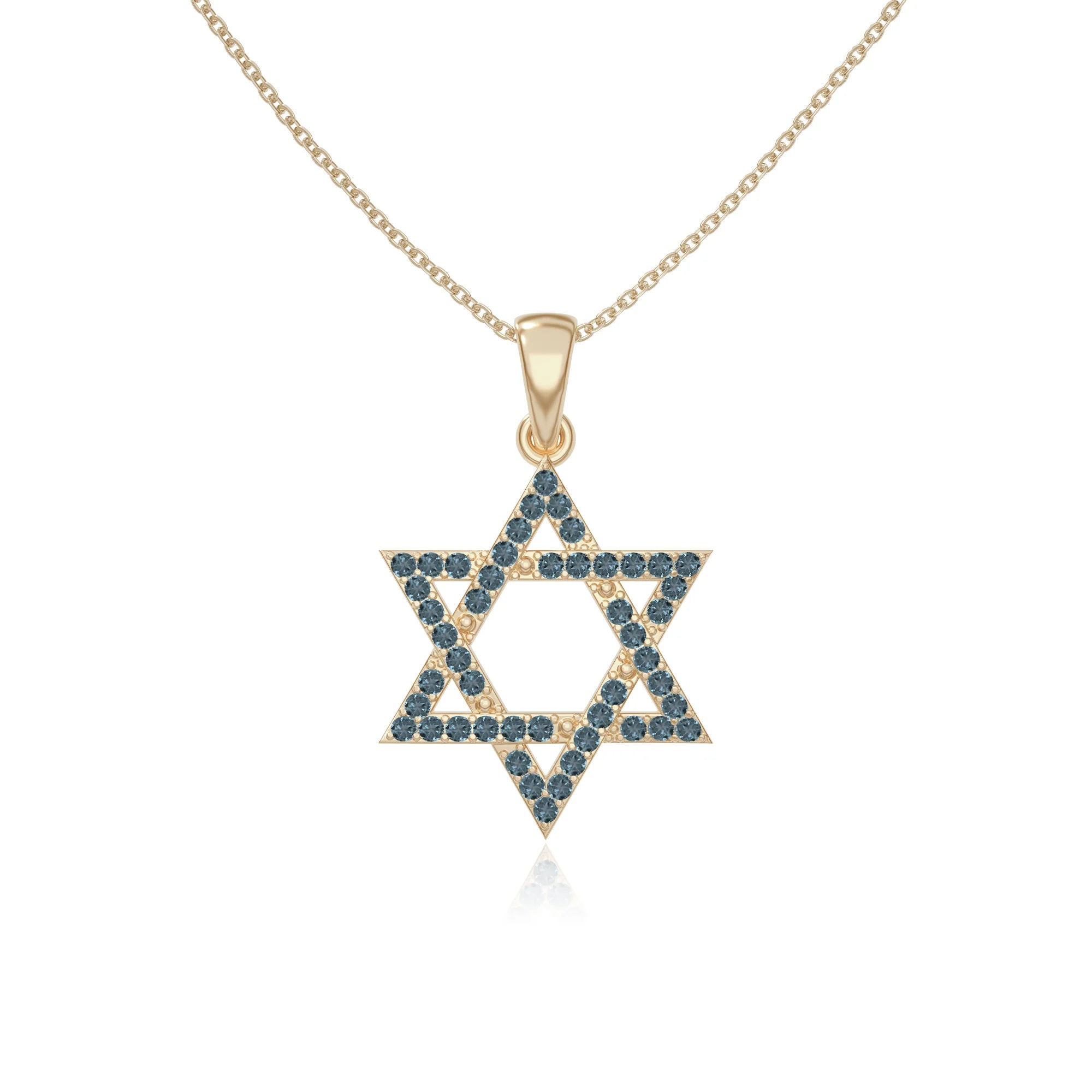 natural london-blue-topaz infinity love knot necklaces in yellow gold vermeil 