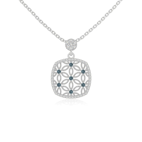natural london-blue-topaz infinity love knot necklaces in sterling silver 