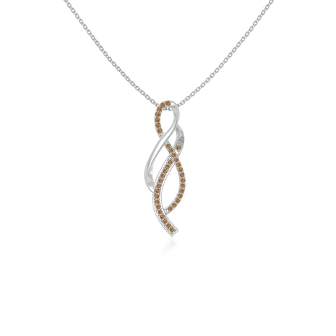 natural citrine infinity necklaces in sterling silver 