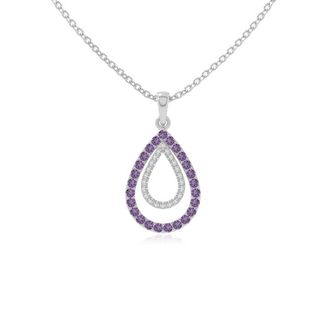 natural amethyst infinity love knot necklaces in sterling silver 
