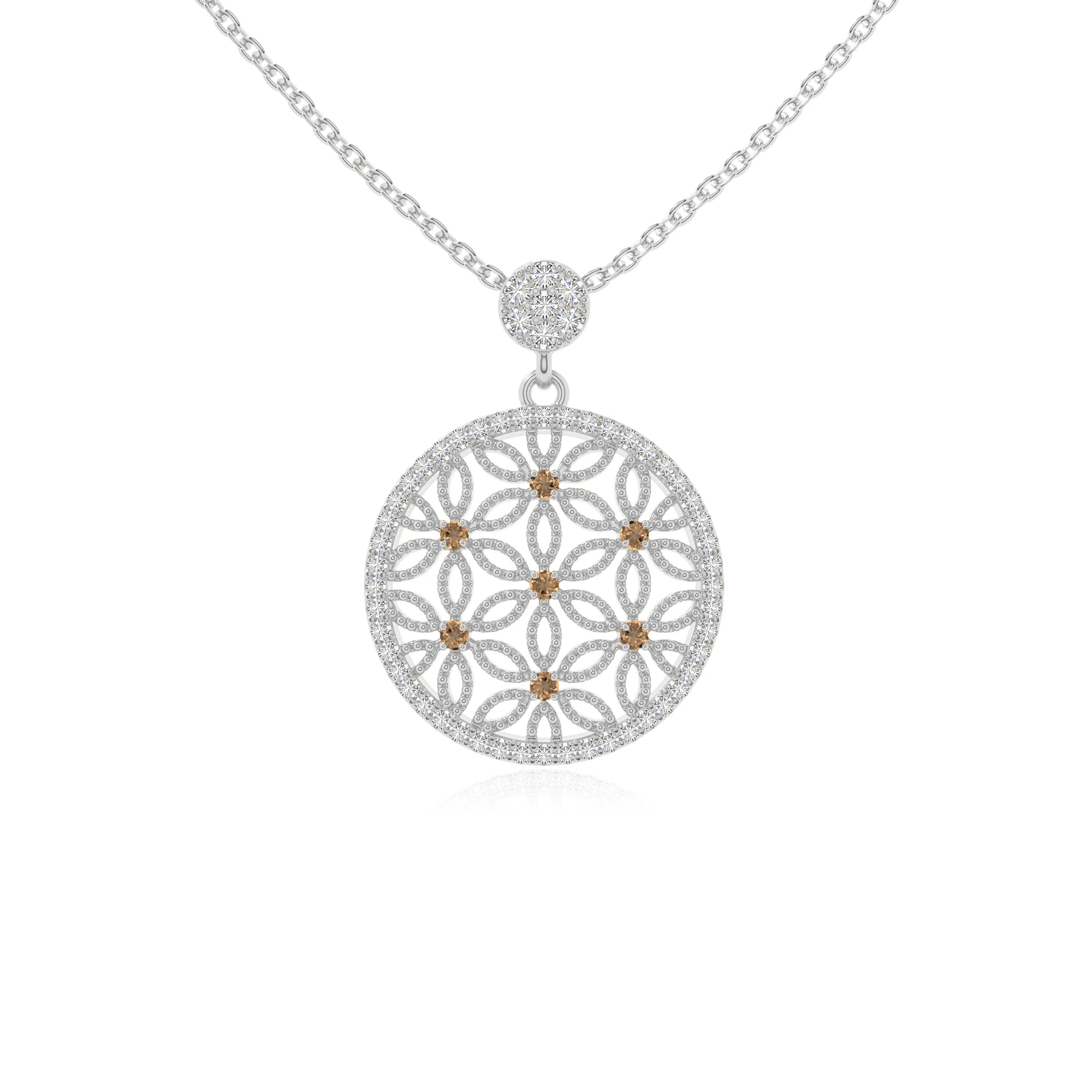 natural citrine infinity love knot necklaces in sterling silver 