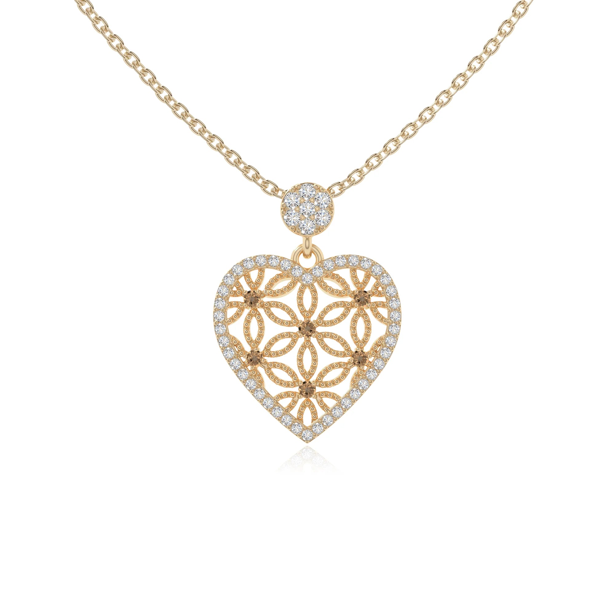 natural citrine infinity love knot necklaces in yellow gold vermeil 