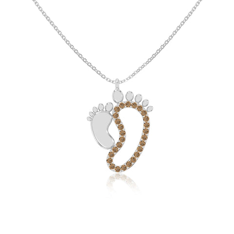 natural citrine mother child necklaces in sterling silver 