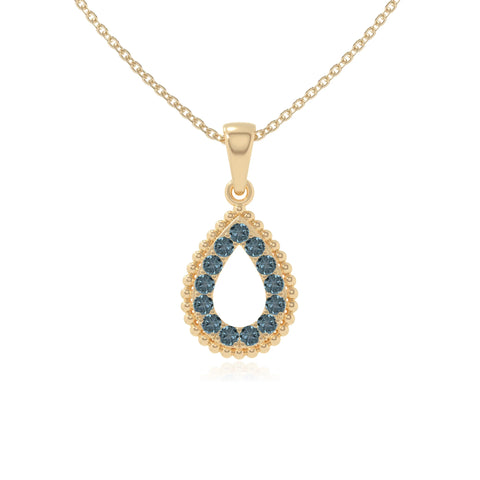 natural london-blue-topaz infinity love knot necklaces in yellow gold vermeil 